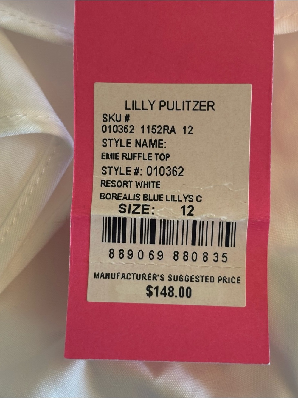 Lilly Pulitzer Emie Ruffle Top Size 12 NEW - Picture 7 of 15